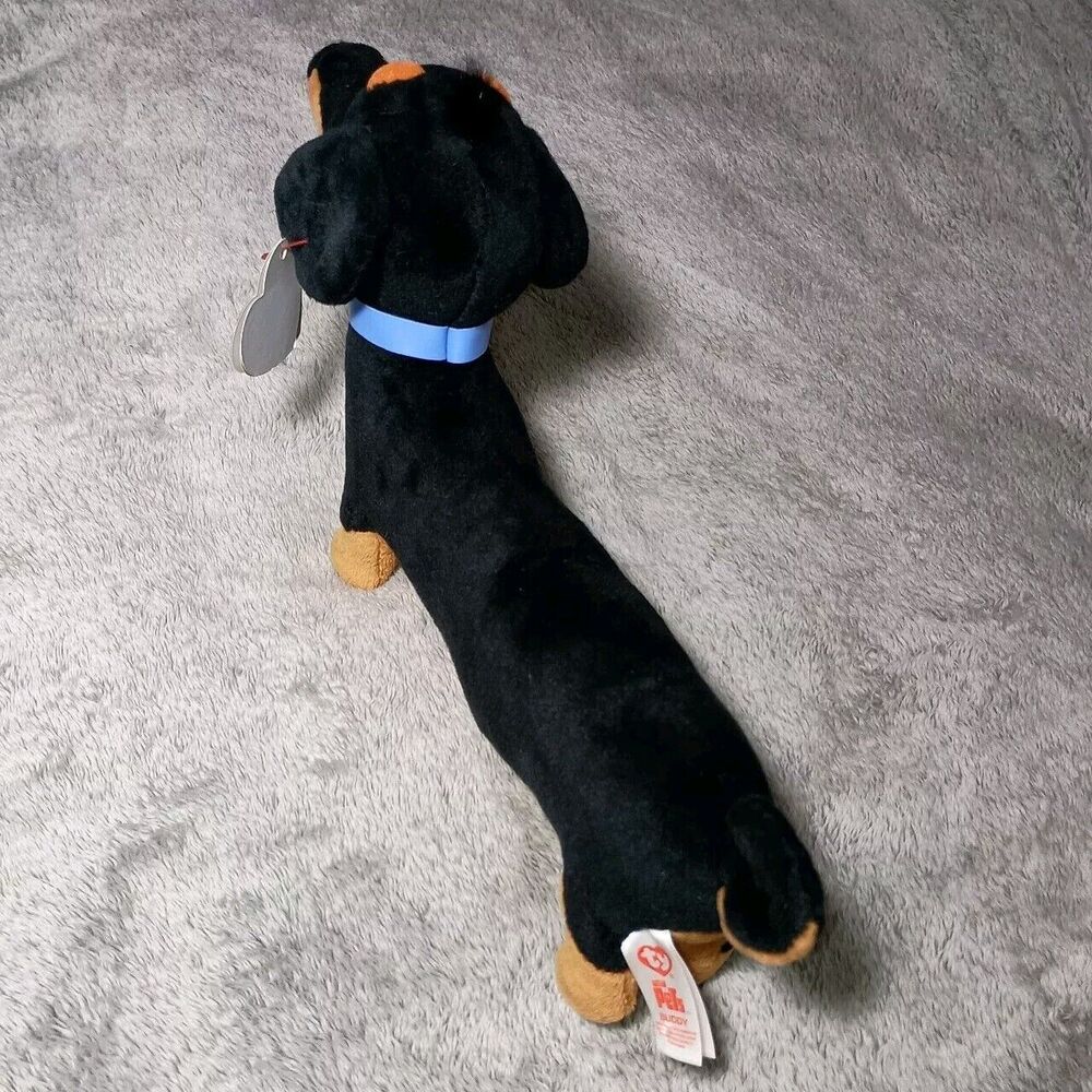 TY Beanie Baby 12” Medium "Buddy" Dachshund Dog Secret Life of Pets Plush NWT - Picture 8 of 16